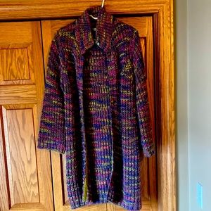 Womens long button down cardigan. Sundance brand.  Size large.  Like new
